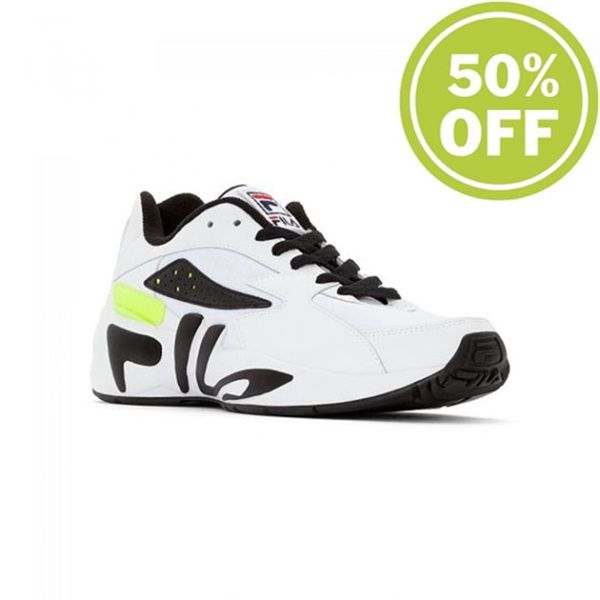 Fila Mindblower Men's Sneakers - White/Black,NZ 619-53487